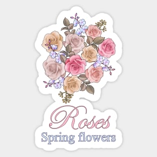 Roses-Beautiful Vintage Roses Sticker